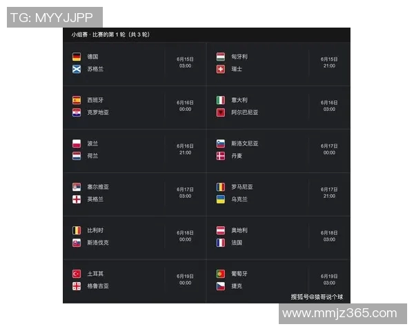 2019年欧洲杯赛程详细安排与赛事时间表一览